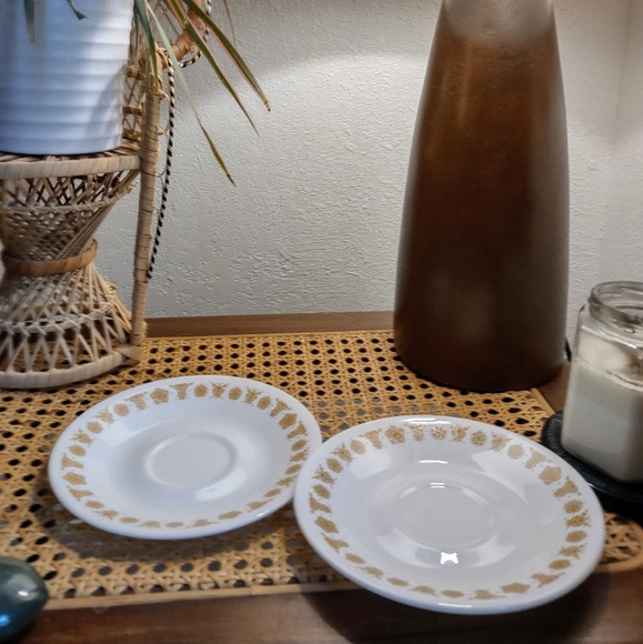 Vintage Corelle Butterfly Gold Saucers - Picture 6 of 9